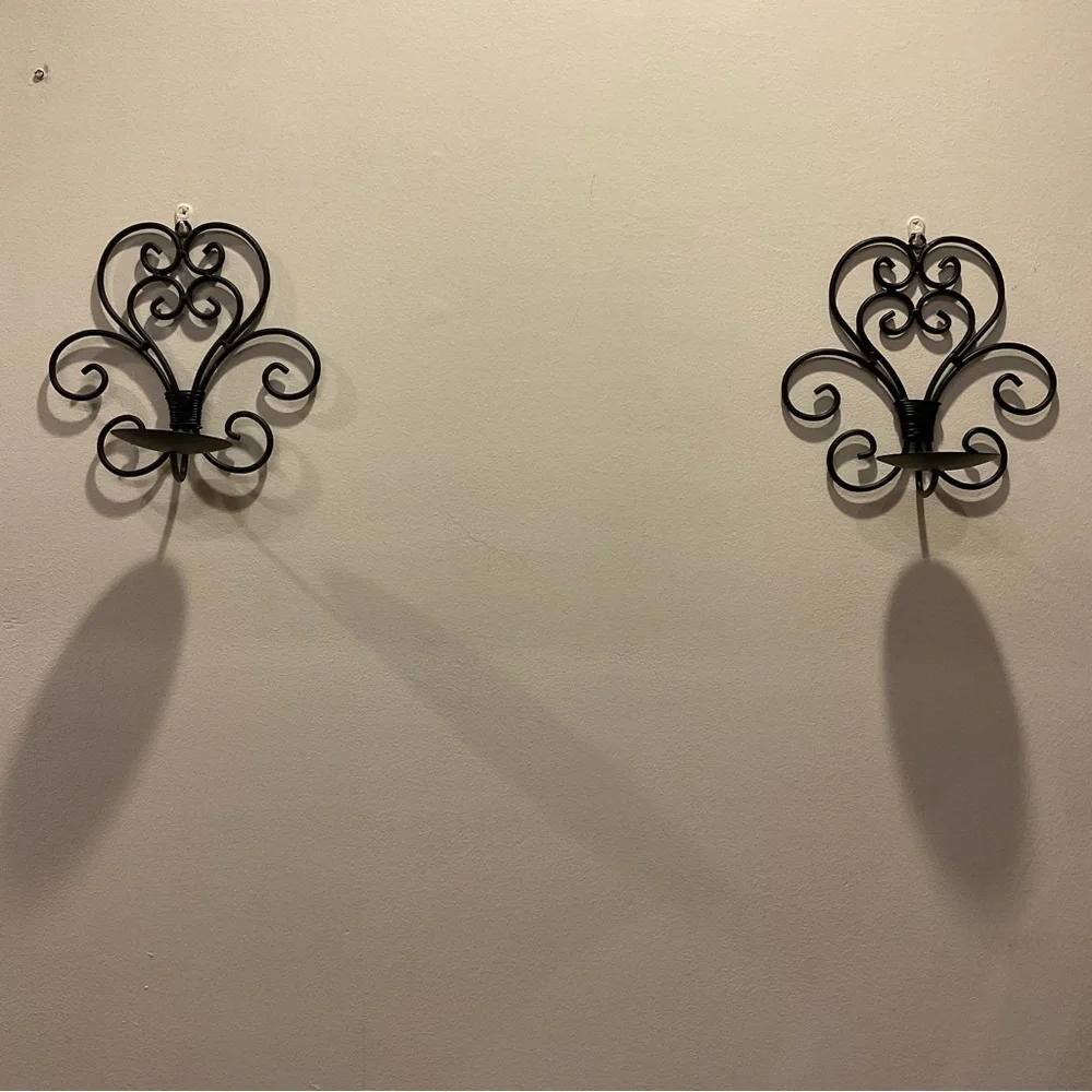 Pair of Wall Sconce LED Candle Holders